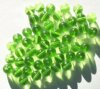 25 8mm Round Transparent Peridot Green Glass Beads